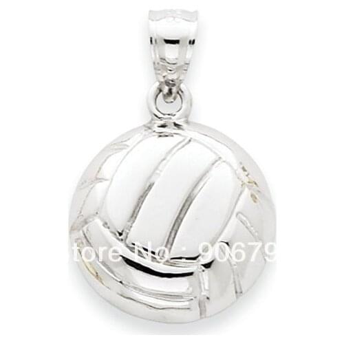 100pcs a lot white color volleyball pendant charm jewelry