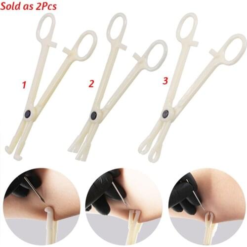 2Pcs NEW CHEAP 3 Styles Ear Lip navel nose tongue septum clamp pliers tool piercing tool kit nails