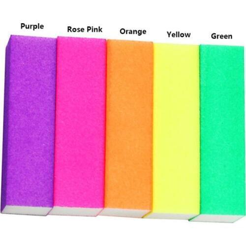 5 pieces/lot Buffer Block Sanding Sponge Nail File for UV Gel Nail Polish DIY Nail Art Pedicure White Nail Buffers File