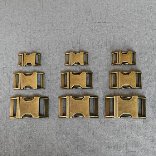 50 pcs/pack 15mm 20mm 25mm Heavy Metal Side Release Buckle For Paracord Bracelet Dog Cat Collar Sewing Diy Accessories Seat Belt