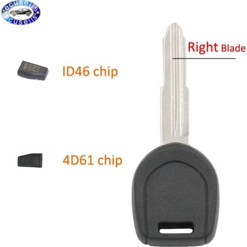 Key Shell Right Blade for Mitsubishi Lancer Outlander L200 Shogun Pajero Montero With iD46 Chip 4D61 ID61Chip