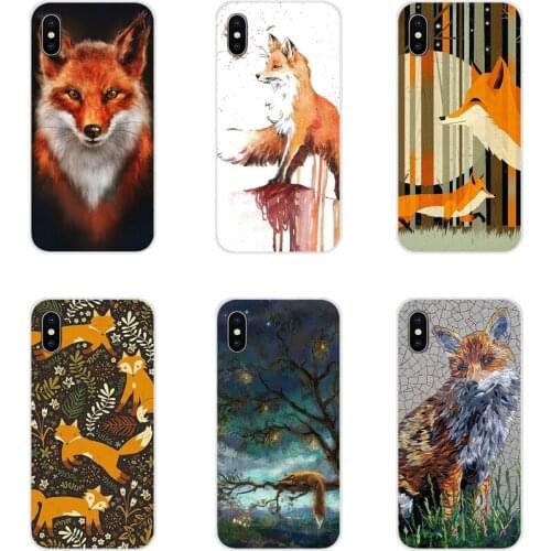 Cute Fox in Autumn Leaves Forest For Sony Xperia Z Z1 Z2 Z3 Z5 compact M2 M4 M5 C4 E3 T3 XA Huawei Mate 7 8 Y3II TPU Case Covers