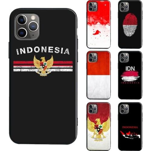 Indonesia Flag TPU Case For iPhone 12 Pro Max mini X XR XS Max 6S 7 8 Plus SE 2020 11 Pro Max Cover