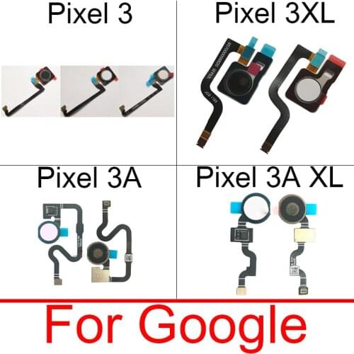 Fingerprint Sensor Menu Button Flex Cable For Google Pixel 3 3XL 3A XL Touch Home Side Button Flex Cable Replacement Parts