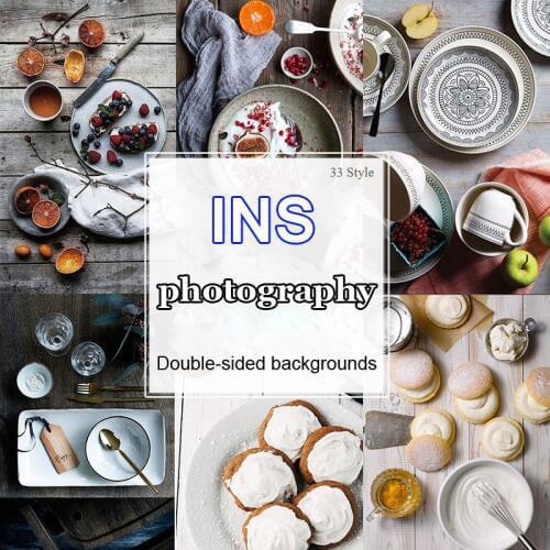 40 Styles Double-sided Different Design INS Photography Background Paper Woodgrain Marble Texture Backdrops Photo Props for Fine