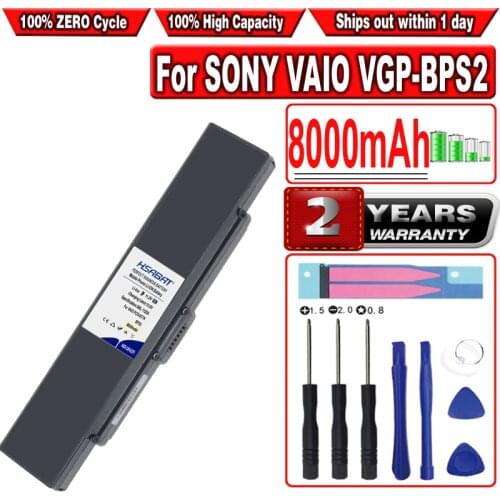 HSABAT 8000mAh Laptop Battery for SONY VAIO VGP-BPS2 VGP-BPS2A VGP-BPS2B VGP-BPS2C VGN-FS515 VGN-S240 PCG VGC-LB VGN-AR AR11