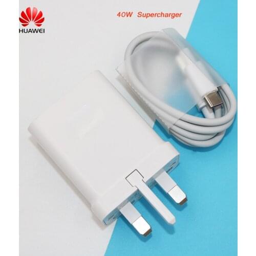Huawei P40 USB Super Charger 40W Supercharge Adapter 5A Type C Cable For Huawei P30 P20 Pro Mate 30 20 pro Honor 50 Pro V40 X10
