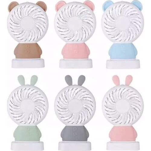 IHoven Portable Mini Fan USB Charging Handheld Air Cooling Fan LED Light Desk Desktop Fans for Outdoor Travel Household