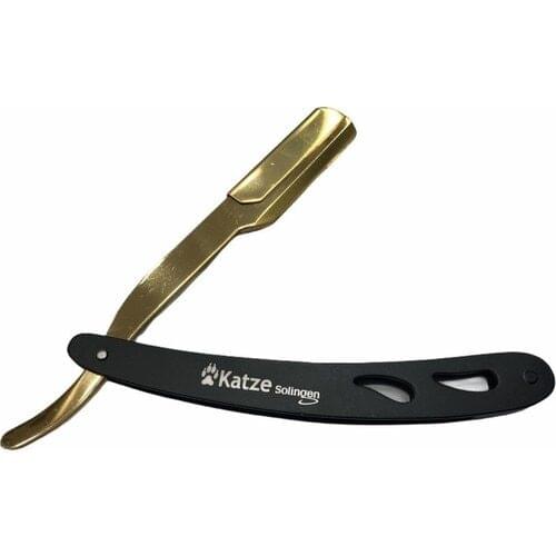 Katze Solingen® U-003 Razor Plugable Steel Beard Razor With Lid Stainless Matte Yellow Black
