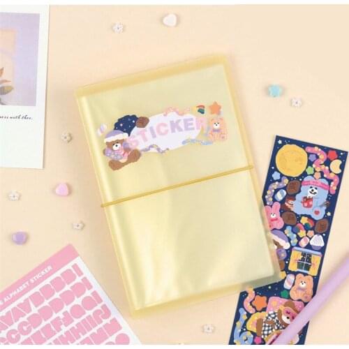60Slots Double Sided Large Size Stickers Collection Idol Card Storage Book Christmas Gifts Kawaii Sticker Book Stationery
