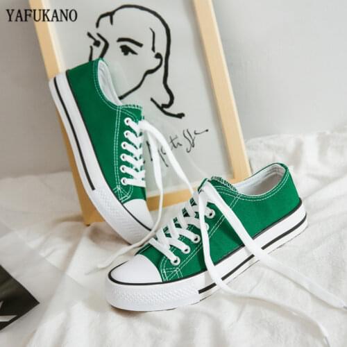 2020 Spring Autumn New Style Women Vulcanized Solid Shoes Sneakers Ladies Lace-up Casual Shoes Breathable Walking Canvas Shoes
