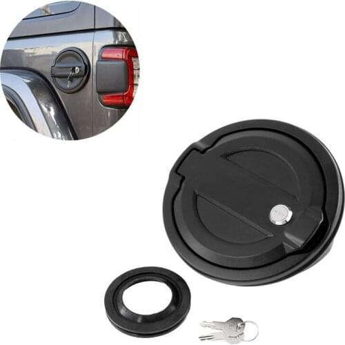 For Jeep JL Fuel Gas Tank Cap Cover Locking Fuel Door with Key for Jeep Wrangler JL 2018-2020 & Unlimited Sport Rubicon Sahara