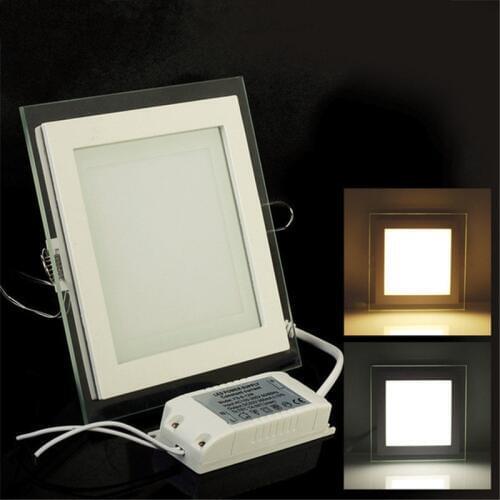 Square 24W LED Panel Light Recessed LED Downlight 8inch Ceiling LED Lamp Super Bright Warm/Natural/Cold White 85-265V for Home