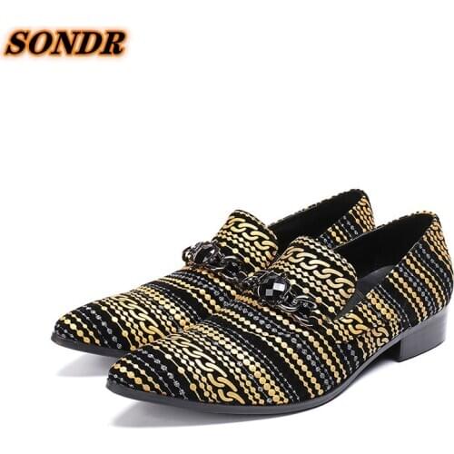 Men Summer Yellow Dress Shoes Italian Style Fashion Men Formal Shoes Business Genuine Leather Loafers Shoes Scarpe Da Uomo