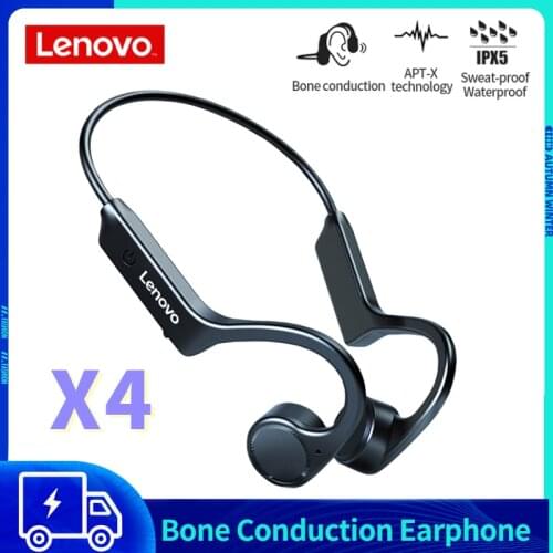 Original Lenovo X4 X3 Bone Conduction Headphone Wireless Bluetooth 5.0 Waterproof Sport Running Stereo Neck Hanging Headset