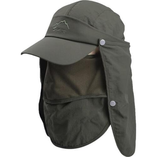 Summer Outdoor Sun Hat Protection Bucket Boonie Cap Solid Adjustable Fishing Hat L0403