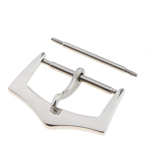 Stainless Steel Polishing Curved Buckle Strap Bar Clasp for Watch Band End Clasp - Silver 18mm/20mm /22mm
