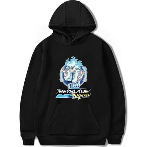 Hot Beyblade Burst Evolution Hoodies Men women fashion leisure comfortable Beyblade Burst Evolution boys girls black pullovers