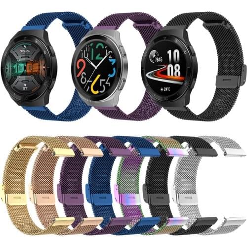 Metal Stainless Steel watchband band for HUAWEI WATCH GT 2e 46mm Strap Smartwatch Wristband Replaceable Bracelet mesh belt