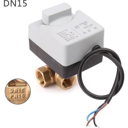 Manual and automatic valve Electric Motorized Ball Valve Three-wire Two Control Brass valve for Air Conditioning DN15DN20DN25