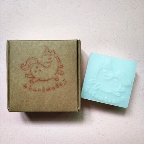 DIY Craft Soap Stamps Unicorn Design Homework Tools DIY Sugarcarft Candy Candle Stamp Soap Making Kits