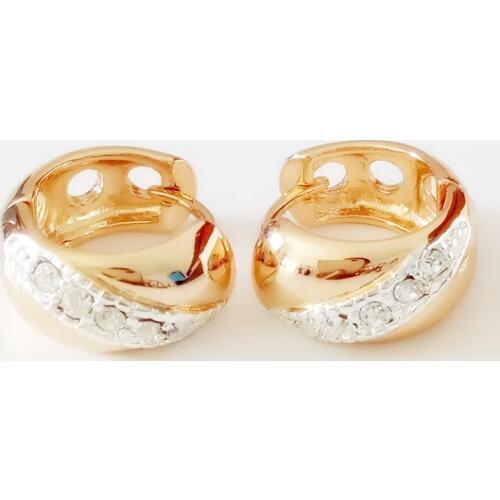 Hoop Earring New Fashion 585 Rose Gold Color Women Jewelry Accessories Trendy Round Shape Earrings Designs for Women