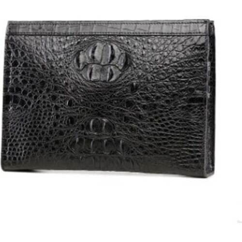 LINSHE Genuine crocodile leather Handbags malenew crocodile men Hand caught The large capacity envelope bag men clutch bag