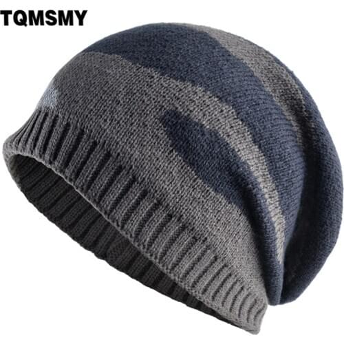 TQMSMY Winter Warm Knitted Hats For Men Women Fashion Color Matching Knit Skullies Beanies Streetwear Hip Hop Bonnet Gorras E72