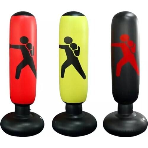 Vertical Inflatable Punching Bag Environmental Protection PVC Boxing Fight Column Punching Pouch Fitness Decompression Tool