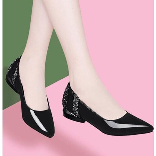 Spring Autumn Women Classic Grey High Quality Pu Leather Slip on Office Pumps Lady Cool Comfort High Heel Shoes