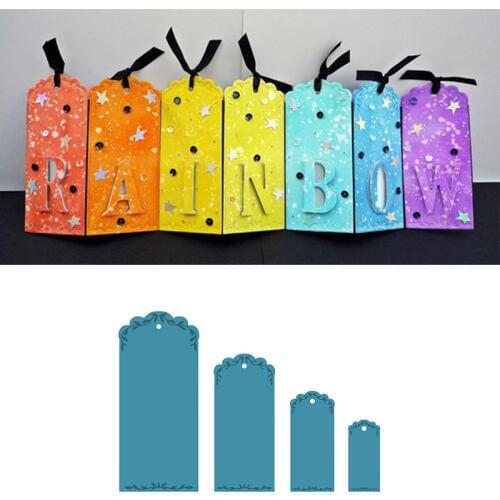 Scalloped Tag Frame Metal Cutting Dies Stencils For DIY Scrapbooking Decoration Embossing Paper Cards Handcraft Die Cut New 2019