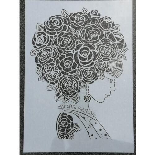 1pc Size A4 A3 A2 Belle DIY Layering Mandala Stencils Wall Painting Scrapbook Coloring Embossing Album Decorative Template