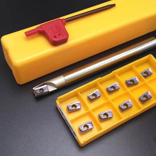 10PCS APMT1135 M2 + 1PCS BAP300R C10-10-120-1T end mill shank CNC tool milling milling tool holder carbide turning tool