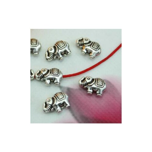 8*13mm 10pcs/lot Tibetan Silver elephant Bead Antique Loose Bead Spacer Connectors for DIY Jewelry Making bracelet fgd5d