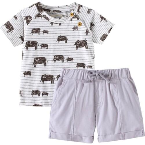 100% Cotton Baby Boys Clothes Sets Summer Children Suits Short Sleeve Casual Tee Pants Beach Outfit Infant Boys Kids Sports Sets