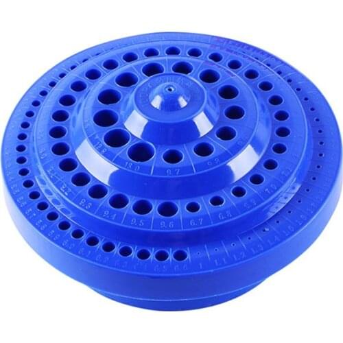 100pcs Holes 360 Degree Rotating Drill Storage Box Round Shaped Grinding Head Reamers Tools Organizer Container Boxes With Scale