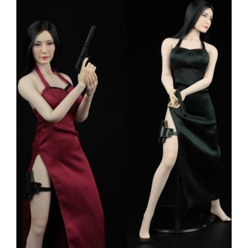 2 Colors 1/6 Scale A003 Women Killer High Fork Cheongsam Female Sexy Clothes Clothing Set For 12" Action Figure Female Body Toys