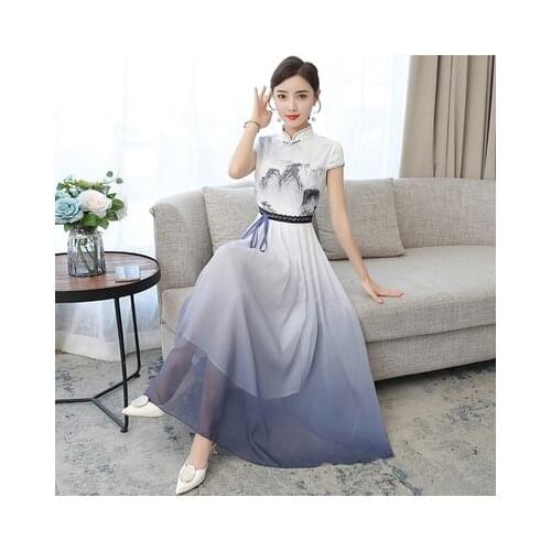 2021 aodai vietnam cheongsam qi pao chinese dress for women traditional floral elegant ao dai dress oriental qipao party dress