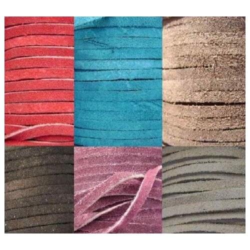 3mm x1.5mm 100 meter mixed black Faux Flat Suede velvet Lace Leather Cord Jewelry DIY Rope bracelet Jewelry accessories k535