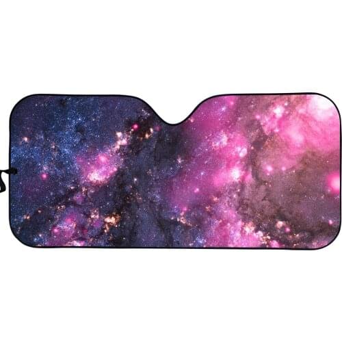 3D Galaxy Stars Sky Design Auto Sun Shade for Windshield Foldable Durable Car Front Windshield Sunshade UV Protect Keep Car Cool