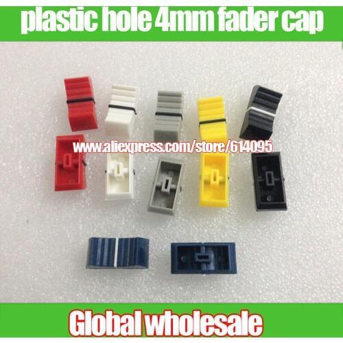 60pcs mixer straight sliding potentiometer knob cap fodder plastic cap / for YAMAHA MG166CX-USB MG206C-USB cap cove Bore 4mm
