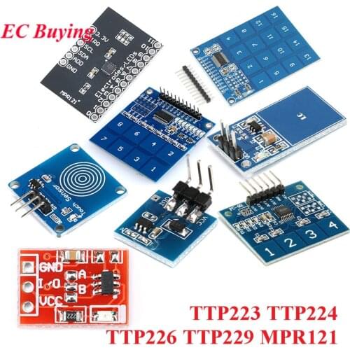 TTP223 TTP224 TTP226 TTP229 MPR121 V12 Digital Switch Touch Module 1 4 8 16 Channel Capacitive Touch Sensor Module For Arduino