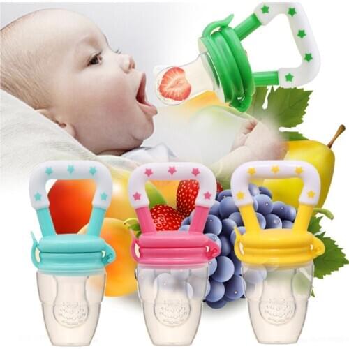 Pacifier Baby nipple Fresh Food Nibbler Pacifiers Feeder Kids Fruit feeding nipple Safe Supplies Nipple Teat Pacifier Bottles