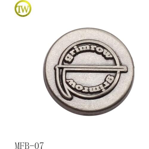 Custom denim button as accessory metal jean button for jeans with black enamel