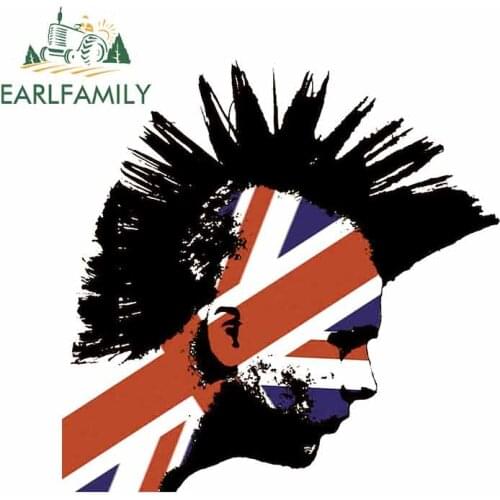 EARLFAMILY 13cm x 13cm For Punk Man Car Stickers Campervan Repair Decal Waterproof Car Assessoires Occlusion Scratch Decoration