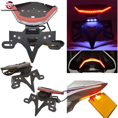 TAORIDER-MOTO Led Integrated Taillight Turn Signals Light License Plate Frame Holder Bracket For BMW S1000RR 2019 2020 2021 2022
