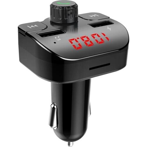 G15 Multi-function Car Phone Charger FM Transmitter MP3 Music Player Adapter Bluetooth Version 5.0 Car Charger ABS Metal