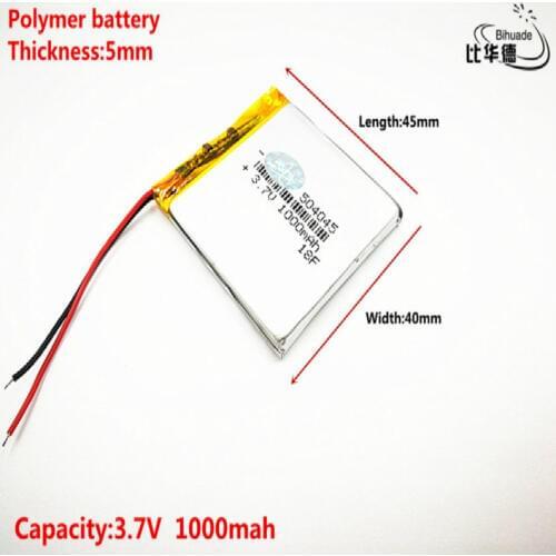 Good Qulity 3.7V,1000mAH,504045 Polymer lithium ion / Li-ion battery for TOY,POWER BANK,GPS,mp3,mp4
