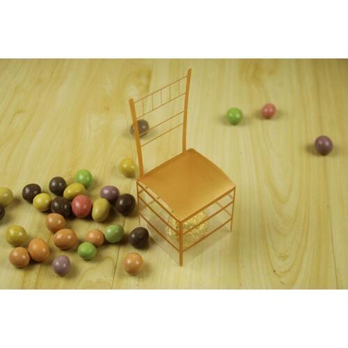 Creative PVC Golden Chair Sugar Wedding Party Supplies Favor Holders European Royal Wedding Favour Candy Box Gift Bag