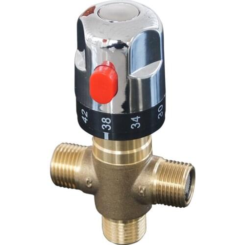 Brass Pipe Thermostat Faucet Thermostatic Mixing Valve Bathroom Water Temperature Control Faucet Cartridges